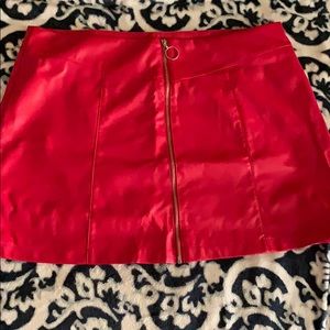 Fire Red Plus size mini skirt